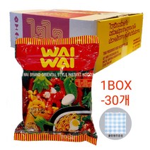 태국 와이와이 오리엔탈 스타일 라면 30개 1BOX 클린행주증정, 1박스+행주1개