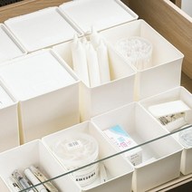 서랍속 구급약품 종류별 정리 수납통 악세서리 상비약 화장품정리 화장품샘플 화장대정리 수납정리함, 1개, 분리형뚜껑케이스(대)