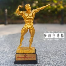 보디빌딩 피트니스 우승 피규어감사패 상패 헬스트로피 실버 상폐 기념품, 분홍색