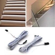 전기 전자부품 2pcs Extension Cord Motion Sensor Stair L, 단일옵션