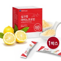 실크아미노산 분말 실크 펩타이드 단백질 프로틴 파우더 누에고치 저분자단백질 가루 흡수율높은 고순도 천연 추출물 필수 아미노산 류신 18종 비타민C 타우린 레몬맛 스틱 효능, 30포 x 1통