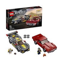 레고 76903 속도 챔피언 Chevrolet Corvette C8.R 경주용 자동차 및 이상을 위한 1968 CC 2개의 스포츠 모델 조립 세트 187033, single