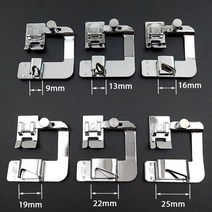 말아박기노루발 부라더미싱 가정용 재봉기 호환 13 19 22mm 국내 재봉틀 발 노루발 형제 가수 바느질 액세서리 용 밑단 압연, 1개, 16mm