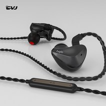 가수인이어 이어폰 신제품 CVJ CSK 1DD + 1BA HiFi 인이어 헤드폰 음악 이어폰 슈퍼 헤비 베이스 개인 연, 02 Black With Mic
