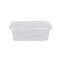 부원KH 사출 직사각 투명 밀폐용기 0.85L 25개 사출용기 일회용기 도시락용기 반찬용기 포장용기