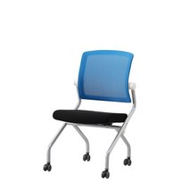 KI 사무용의자 루트 A형 로라/팔무(흰사출) 파란색 등받이 검정 시트 RO-219W, 대표이미지 참조