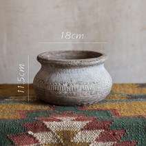 엔틱 토분 빈티지 인테리어 화분 분갈이 대형 소형 행잉 홈가드닝 플랜팅, F밑부분에구멍이있음