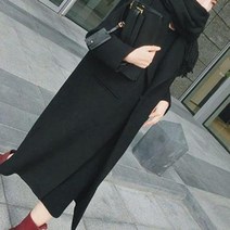 캐시미어 코트 여성 핸드메이드 빅사이즈 숏 하프 더플 울 트렌치 겨울 여성 캐시미어 울 재킷 고 스타일 롱 모직 코트 블랙 그레이 슬림 긴팔 모직 겉옷