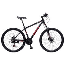 아텍스자전거 컴포트 2700D 21단 알루미늄 미조립 MTB 자전거, 블랙 + 레드