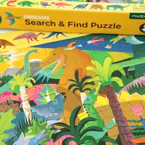 머드퍼피 공룡 그림찾기 퍼즐 4세이상, 혼합색상, 64피스