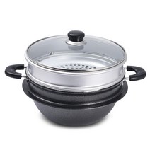 시루솥 찜솥 만두 떡 다용도 솥 22cm 대게찜기 만두찜기 수육냄비 수육찜기 멀티찜솥 감자찜기 랍스타찜기, 상세페이지참조