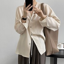 여성 레트로 프렌치 시원한 블라우스 셔츠