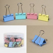 존문구 더블 클립 철집게 집게클립 (2.5cm 48p 컬러), 상세페이지 참조