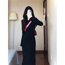 봄 여름 쉬폰 롱 원피스 예쁜 샤랄라 플라워143386 봄 후드 니트 드레스 여성 스웨터 롱 스커트 슬림 내부 스커트 2023 new suit long wear