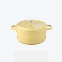 SURBORT 가정용 법랑 냄비 양귀찜솥 라면 냄비, 노란색, 20cm 2.7L 용량