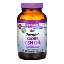 블루보넷 오메가 3 코셔 피쉬 오일 120 식물성 소프트젤 어유 EPA DHA DPA, 1개, 기본