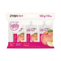 청정원 달달구리 라이틀리 곤약젤리 복숭아 간편식 쫀득쫀득 야식 150g 10개입 어른 회사간식, 5세트