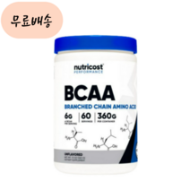 뉴트리코스트 BCAA 복합 분지쇄 아미노산 가루 비씨에이에이 BACC 60서빙 무맛, 1개, 60개