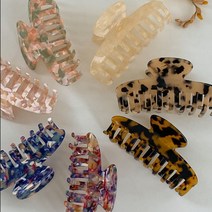 키메라제이 마블 갈고리 대형 올림머리 헤어 집게핀 7color