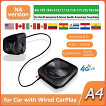 GPS 카플레이 ownice 안드로이드 carplay ai box mini wireless auto adapter for netflix smart tv radio 추적기, a4-나