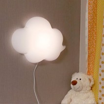 램프다 밝기조절 LED형 구름모양 벽등, 화이트