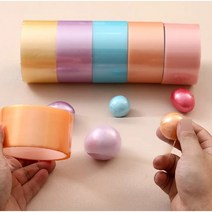 찬다 펄 테이프 공 볼 만들기 끈끈이 찐득이 끈적이 말랑이 장난감 4.8cm 6cm 낱개, 보라, 4.8cm(퍼플)