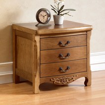 o 나르본 브라운 원목 엔틱 3단협탁/침대쪽장전화받침대 _ Dol093EA, 본상품선택, 본상품선택