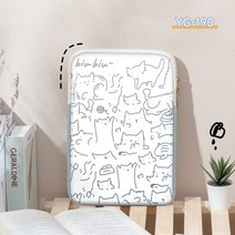 갤럭시탭 레노버탭 파우치 귀여운 캐릭터 고양이 호환 태블릿 파우치 아이패드프로 노트북 커플 케이스 아이패드 9세대 PC-1621, XMM-02