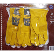 다용도 작업용장갑 소가죽 재질 안전장갑 3개입, 1팩(3개입)