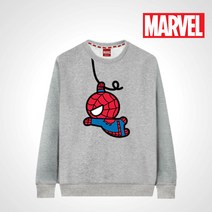 마블정품 히어로 아동 특양면 따뜻한 기모맨투맨 스파이더맨 캐릭터(9호-17호)