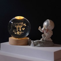 지구본 세계 지도 지구의천문학 3D LED 크리스탈 문 공 유리 구 스노우 글로브 레이저 새겨진 태양계 미니, 09 plum_01 60mm