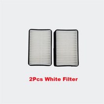 호환용 2 구멍 공기 필터 폭스 바겐 비틀 5 6 아우디 3 8 좌석 자동차 외부 공조기필터, 2 Pcs White Filter