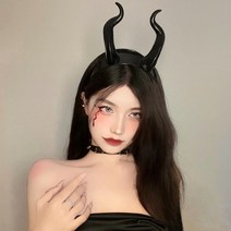 탑보그 다크 할로윈 악마뿔 머리띠