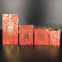 레드가방 팬시 결혼 답례했다 포항판 부조 금박 겹경사다 미니 사이즈 것 같다 이익 주머니 1881691045, 큰사이즈 9*17CM (30 개입 )
