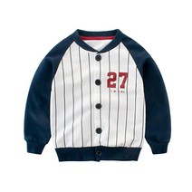 NHUHEQ 봄버 재킷 남아 여아 핏 바시티 재킷 아동용 따뜻한 코마 면 플리스 재킷 블루 W