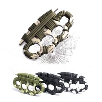 리존 낙하산줄 너클 호신용품 쿠보탄 윈도펀치 생존용품 핑거너클, 화이트