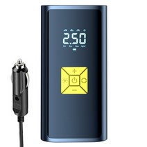 자동차 오토바이 에어펌프휴대용 전기 무선 타이어 팽창기 펌프 6000mAh 150PSI 기압 자동차 에어 인젝터, 체코, Wired Style