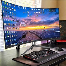 32인치 커브드 LCD 144HZ 게임용 모니터, 다크 블랙 그레이 32인치 1K 200HZ