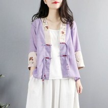 여자 린넨 가디건롱 여름 핏 로브