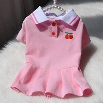 강아지여름옷 봄 여름 개 드레스 고양이 치와와 강아지 셔츠 요크셔 테리어 포메라니안 몰타 옷 비숑 작은 XS, [01] Pink