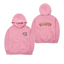 MLB 시티 오버핏 기모 후드집업 SF (Pink)