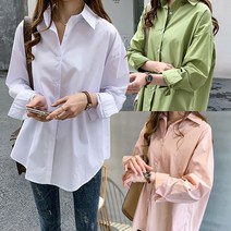 7390 - 봄이오나봄 박시 긴팔셔츠