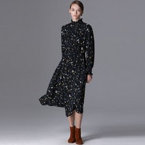 쉬즈미스 루시 벨티드 패턴 프릴넥 원피스