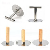 스텐 호떡누르개 반죽누르개 햄버거 패티 누르개 손잡이 지름 10cm 12cm 12.5cm, 1개