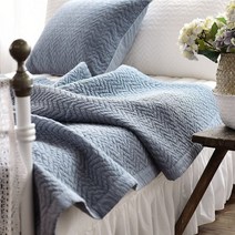 사그락 면리플 누비이불 겸 패드 블루 SS