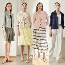 에이앤디 린넨 블렌디드 크롭 자켓