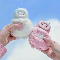 알파카 손난로 보조배터리 겸용 전기핫팩 크리스마스 선물, 핑크