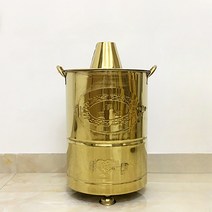 소형 드럼통 소각기 공사장 팬션 낙엽 폐지 간이 화덕, 골드 소형(두께 0.6mm + 도금)