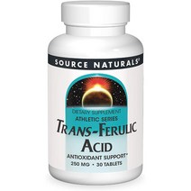 소스내츄럴스 Trans-페룰산 250mg 30정, 1병