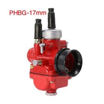 Alconstar-오토바이 오토바이 스쿠터 2T 델로토 PHBG 레이싱 17 19 21MM 기화기 카브 공기 흡입구 RS50 47cc 49cc GY6, 17mm red